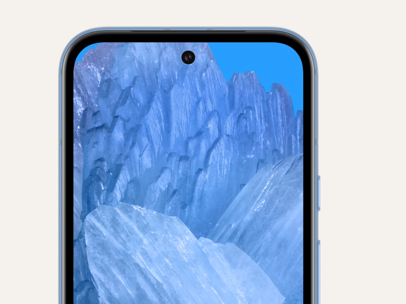 Front view of the Pixel 8a in the color Bay