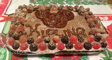 Double Dark Chocolatey Chip Blackberry Cake