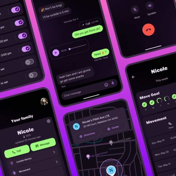 The Fitbit Ace app is where you go to call or message your kids, manage and approve their contacts, see their location, and much more.* The Fitbit Ace app is compatible with Android and iOS.