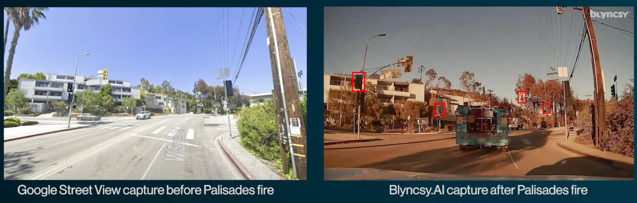 Palisades fire before and after