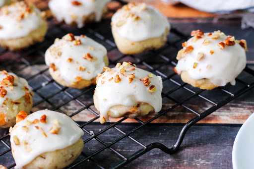 Iced Butternuts on a cooling rack.